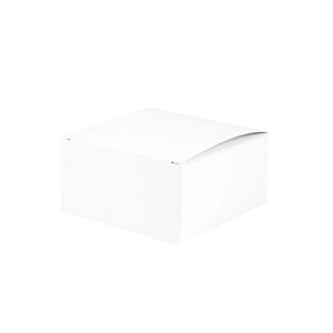 White Matt Flat-Packed Small Square Gift Box 100mm