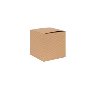 Brown Kraft Recycled Cube Flat Packed Gift Box 100mm