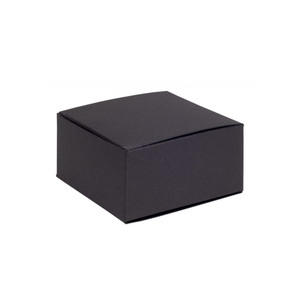 Black Matt Flat-Packed Small Square Gift Box 100mm