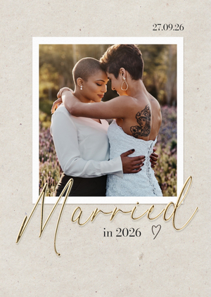 Married in 2026 Photo Upload Card
