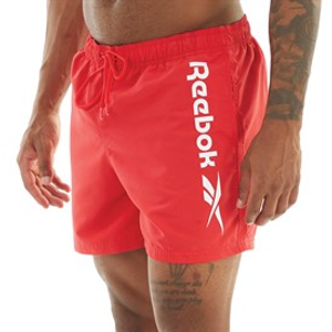 Reebok Mens Yestin Swim Shorts Red/White