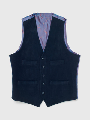 Navy Moleskin Waistcoat