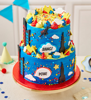Superhero Two Tier Cake