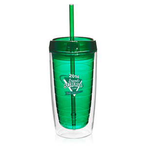 16  oz. Double Wall Acrylic Tumblers With  Straw