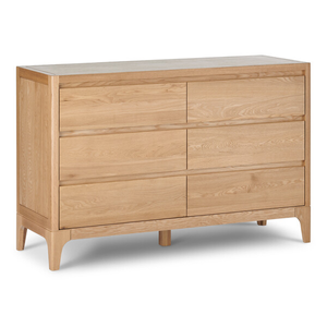 Durham Natural Oak 6 Drawer Chest