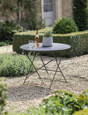 Rive Droite Bistro Table - Steel, Carbon, Large