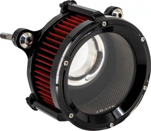 Trask Performance Assault Charge High Flow Air Cleaner Kit In Gloss Black For 2018-2024 Softail, 2017-2025 Touring & Trike M8 (Gen 1) Models (TM-1023GBK)