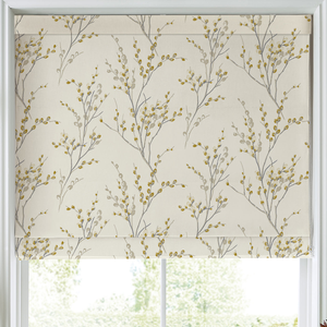 Laura Ashley Pussy Willow Made to Measure Roman Blind Ochre Yellow