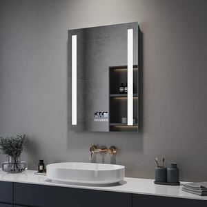 ELEGANT 600x800mm Bluetooth Audio Anti-Fog LED Bathroom Mirror With Shaving Socket