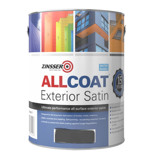 Zinsser AllCoat Exterior Water Based Satin 2.5L Anthracite