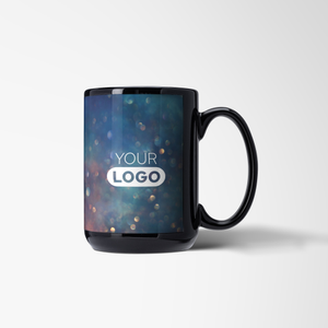 Design Wrap 15 oz  Black Ceramic Mug