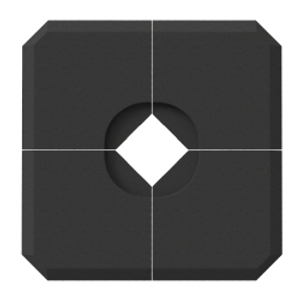 Outsunny Set de 4 Piezas Soporte de Parasol Base para Sombrilla Terreza o Jardín Rellenable de 80 kg de Agua o 120 kg de Arena Estable 100x100x9,5 cm Negro