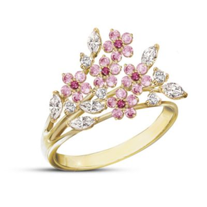 Genuine Gemstone Petals In The Breeze Ring Size 9