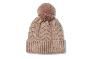 The Langham Pom Beanie in Walnut