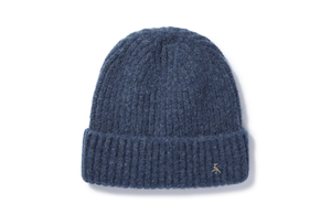 The Norton Rib Beanie in Airforce Blue
