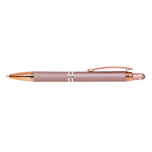 Engraved Mineral Diamond Gel Pen with Rose Gold Trim