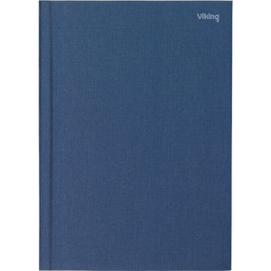 Viking Notebook A5 Ruled Casebound Side Bound Paper Hardback Navy Blue Not perforated 160 Pages 80 Sheets