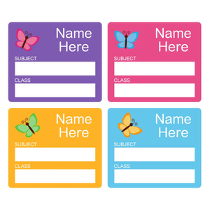 Butterfly School Book Labels