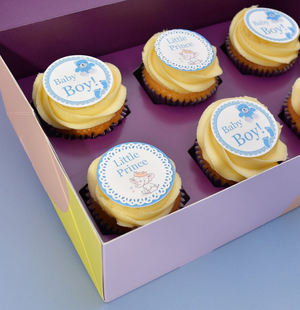 Vanilla Baby Boy Cupcakes 