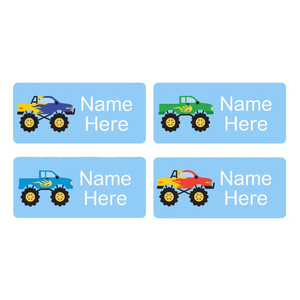 Monster Truck Rectangle Name Labels