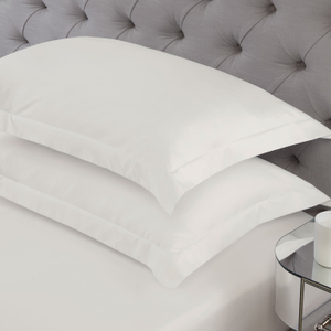 100% Cotton 400TC Ivory Oxford Pillowcase Pair