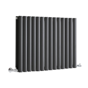 Milano Aruba - Horizontal Designer Radiator - Double Panel - 600mm x 826mm - Anthracite
