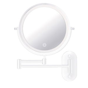 Make-up spiegel wand 10x vergrotend met dimbare LED verlichting mat wit