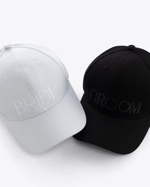 Embroidered BRIDE & GROOM Baseball Hats Bundle