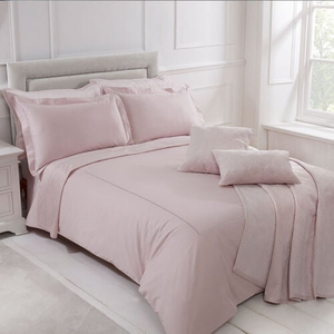 SUPER KING DUVET COVER Chevron Blush 400tc