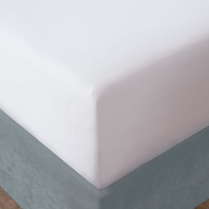 DOUBLE FITTED SHEET 350 Threadcount Cotton White