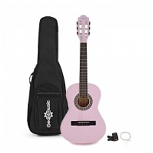 Junior 1/2 Classical Guitar Pack, Pink, by Gear4music