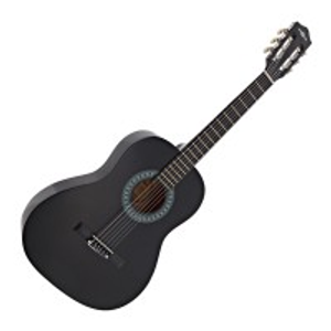 3/4 Classical Guitar, Black, by Gear4music