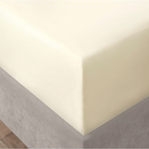 KING SIZE FITTED SHEET 400 Thread Cotton Cream