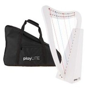 playLITE 15 String Harp by Gear4music, White
