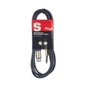 Stagg 6m Microphone Cable Female XLR to Jack, Black