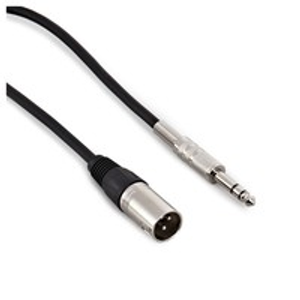 XLR (M) - Stereo 1/4inch Jack Pro Cable, 1m