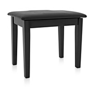 Piano Stool with Storage by Gear4music, Black