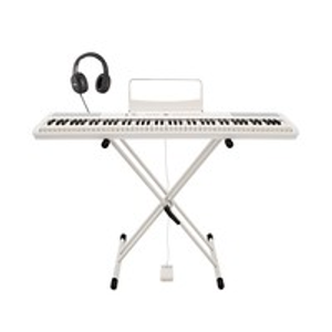 SDP-2 Stage Piano by Gear4music + Stand, Pedal and Headphones, White