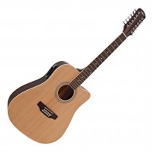 Dreadnought Cutaway 12 String Electro Acoustic Guitar by Gear4music
