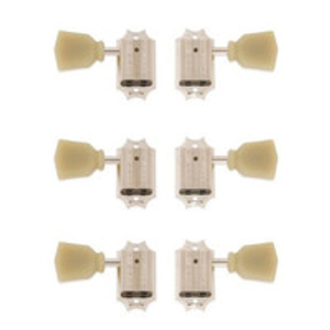 Gibson PMMH-010 Vintage Nickel Machine Heads with Cream/Green Buttons