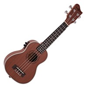 Sapele Soprano Electro-Ukulele by Gear4music