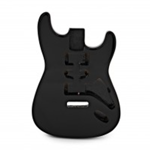 Guitarworks Duo-Cutaway Electric Guitar Body, Basswood, Black