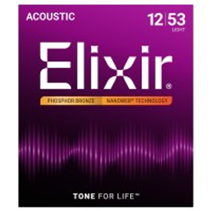 Elixir 16052 NANOWEB Phosphor Bronze 12-53