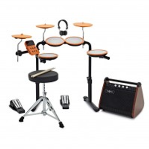 VISIONDRUM Compact Mesh Electronic Drum Kit Amp Pack, Orange