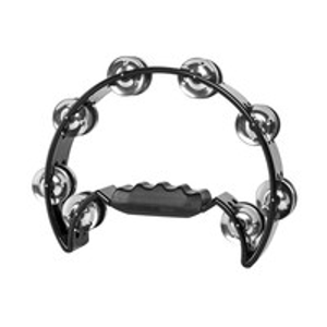Stagg Cutaway Tambourine, 16 Jingles, Black