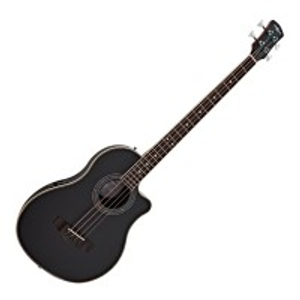 Roundback Electro Acoustic Bass Guitar by Gear4music, Black