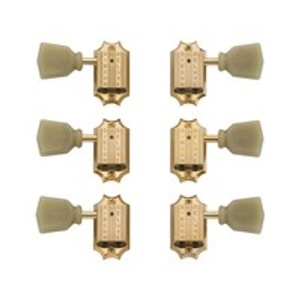 Gibson PMMH-020 Deluxe Green Key Tuner Set, Vintage Gold