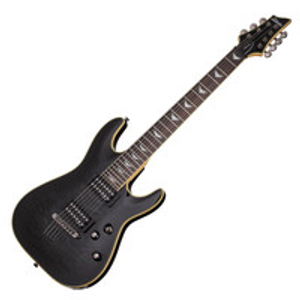 Schecter Omen Extreme-7 7 String Electric Guitar, See-Thru Black