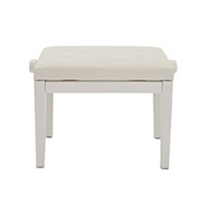 Deluxe Piano Stool by Gear4music, White