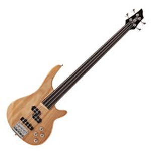 Chicago Fretless Bass Guitar by Gear4music, Natural